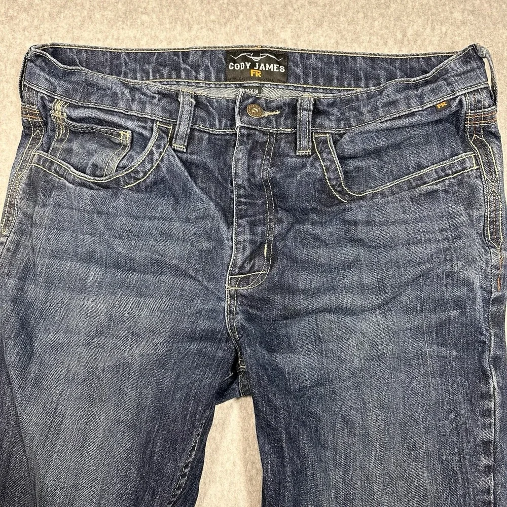 Cody James Fire Resistant FR Bootcut Jeans Men's 34x36 Dark Wash Denim NFPA 2112